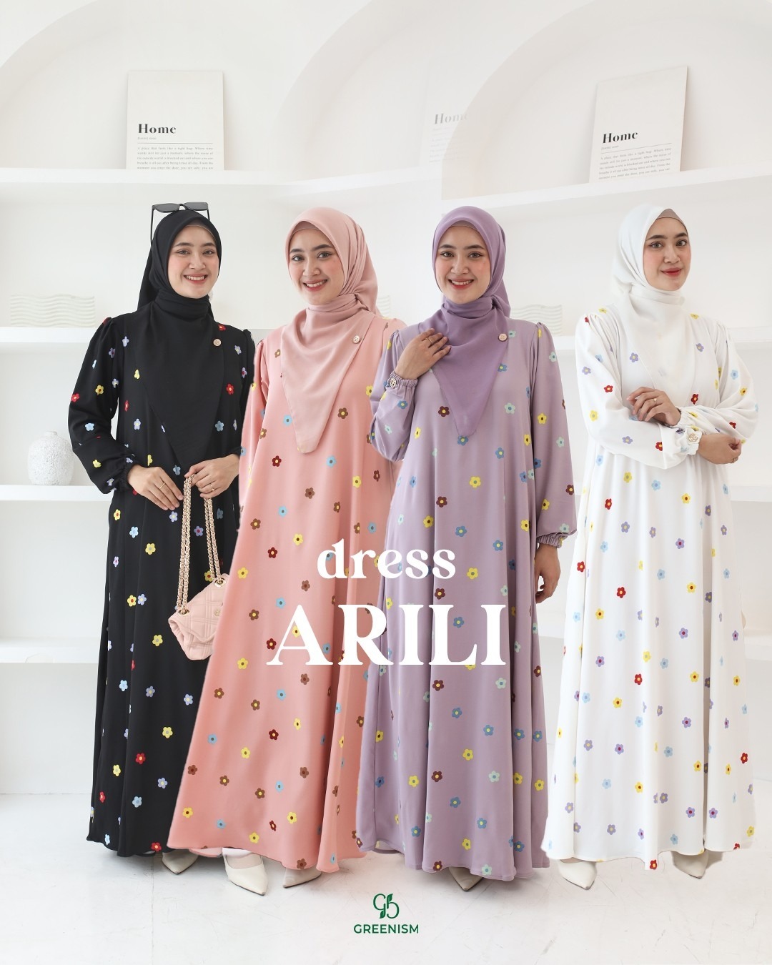 GREENISM - Arili Dress Tory | Busui friendly Gamis Daily