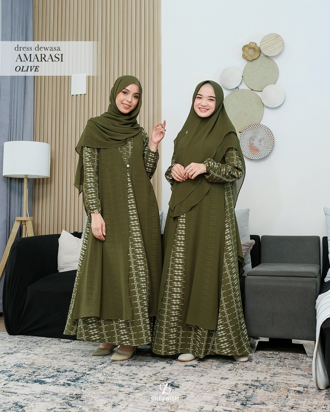 GREENISM - AMARASI DRESS DEWASA