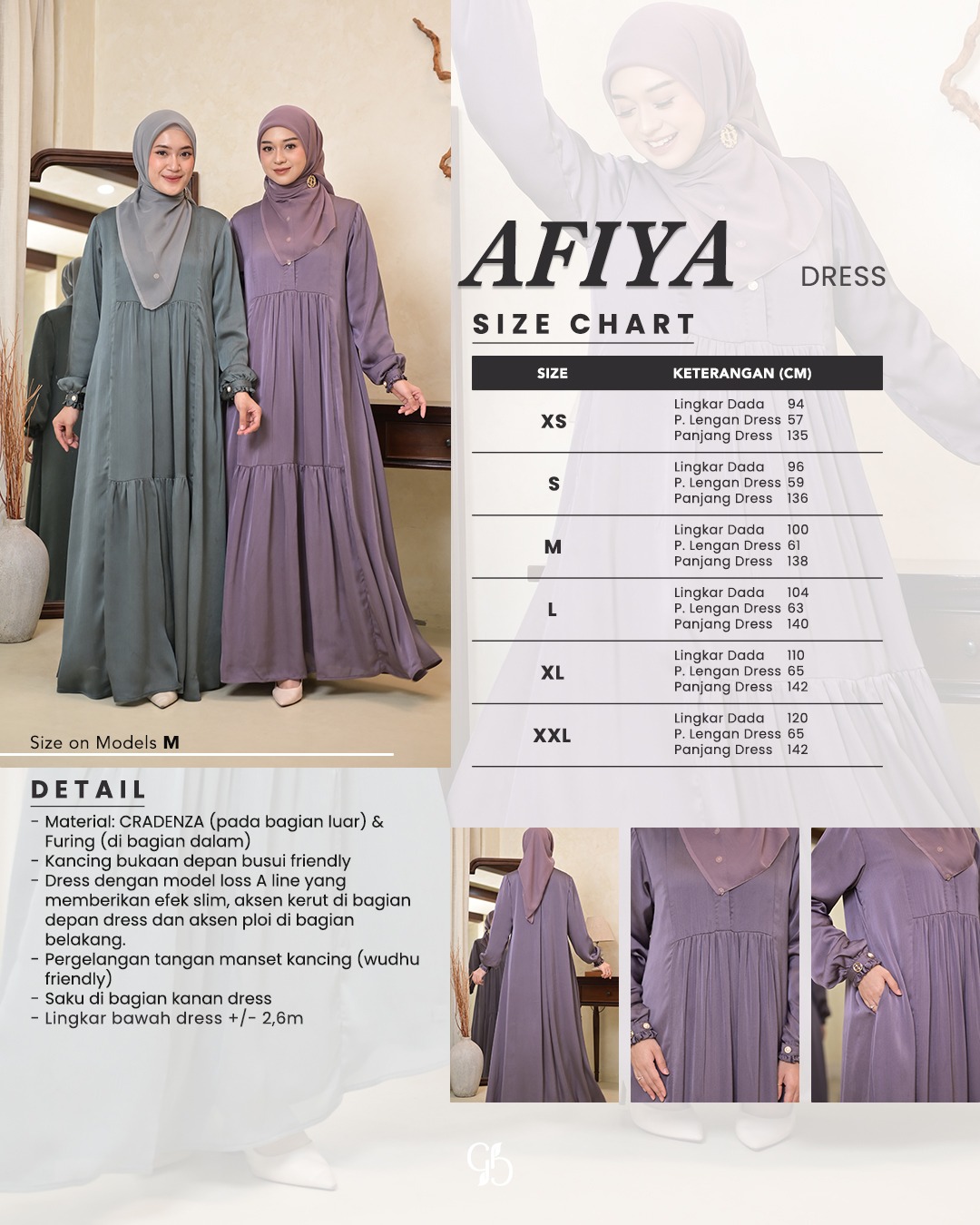 GREENISM - Afiya Dress XS - XXL | Baju Atasan Wanita Terbaru