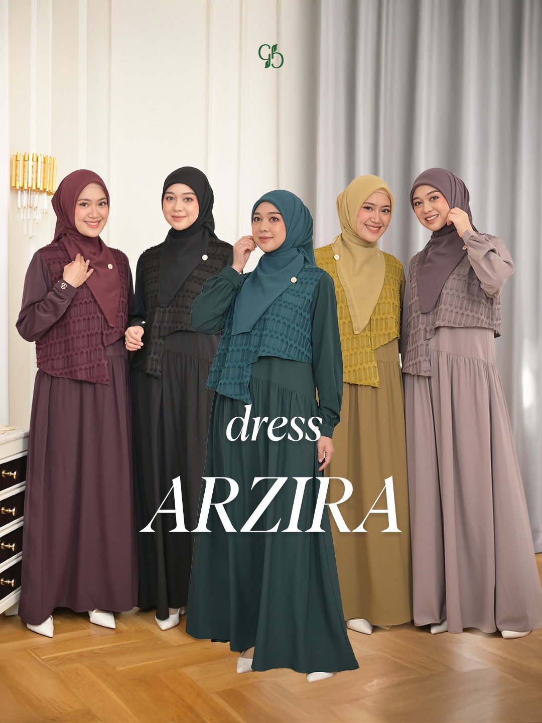 GREENISM - Arzira Dress All Colours | Gamis 2026 Model Terbaru