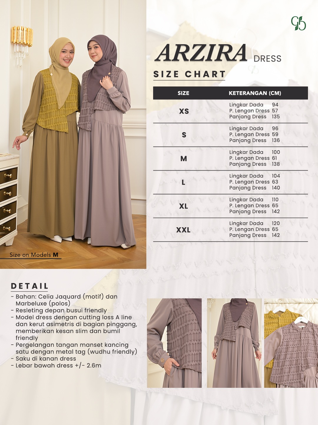 GREENISM - Arzira Dress All Colours | Gamis 2026 Model Terbaru