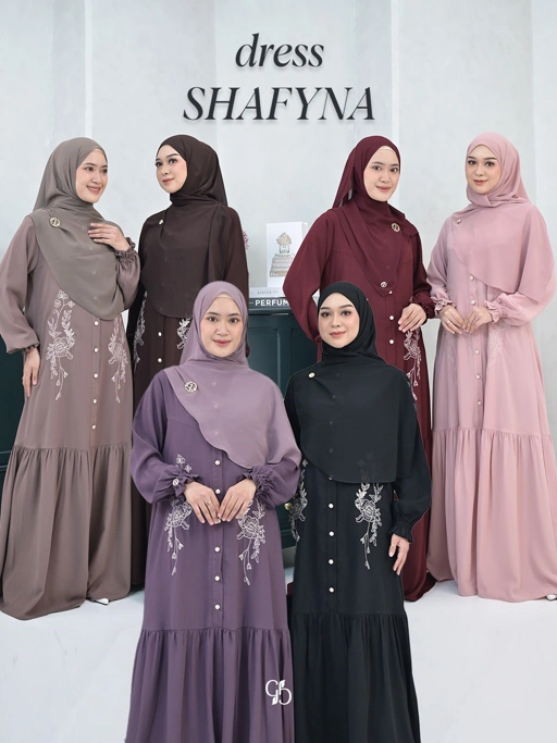Image of GREENISM - Shafyna Dress All Colours | Gamis Lebaran 2026 Model Terbaru