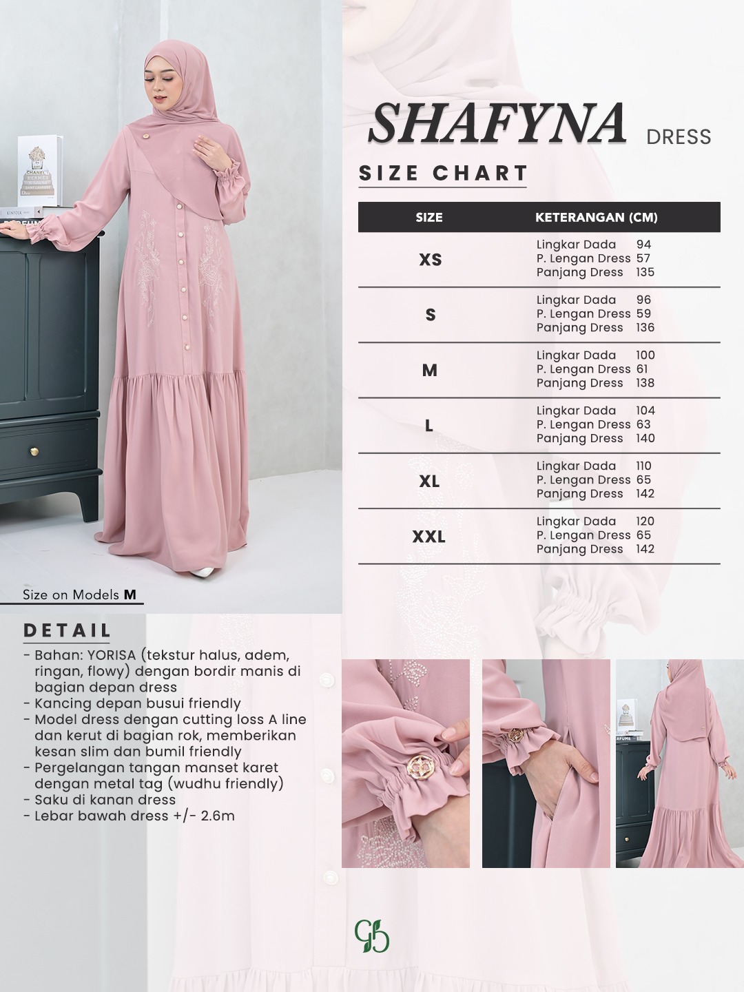 GREENISM - Shafyna Dress All Colours | Gamis Lebaran 2026 Model Terbaru
