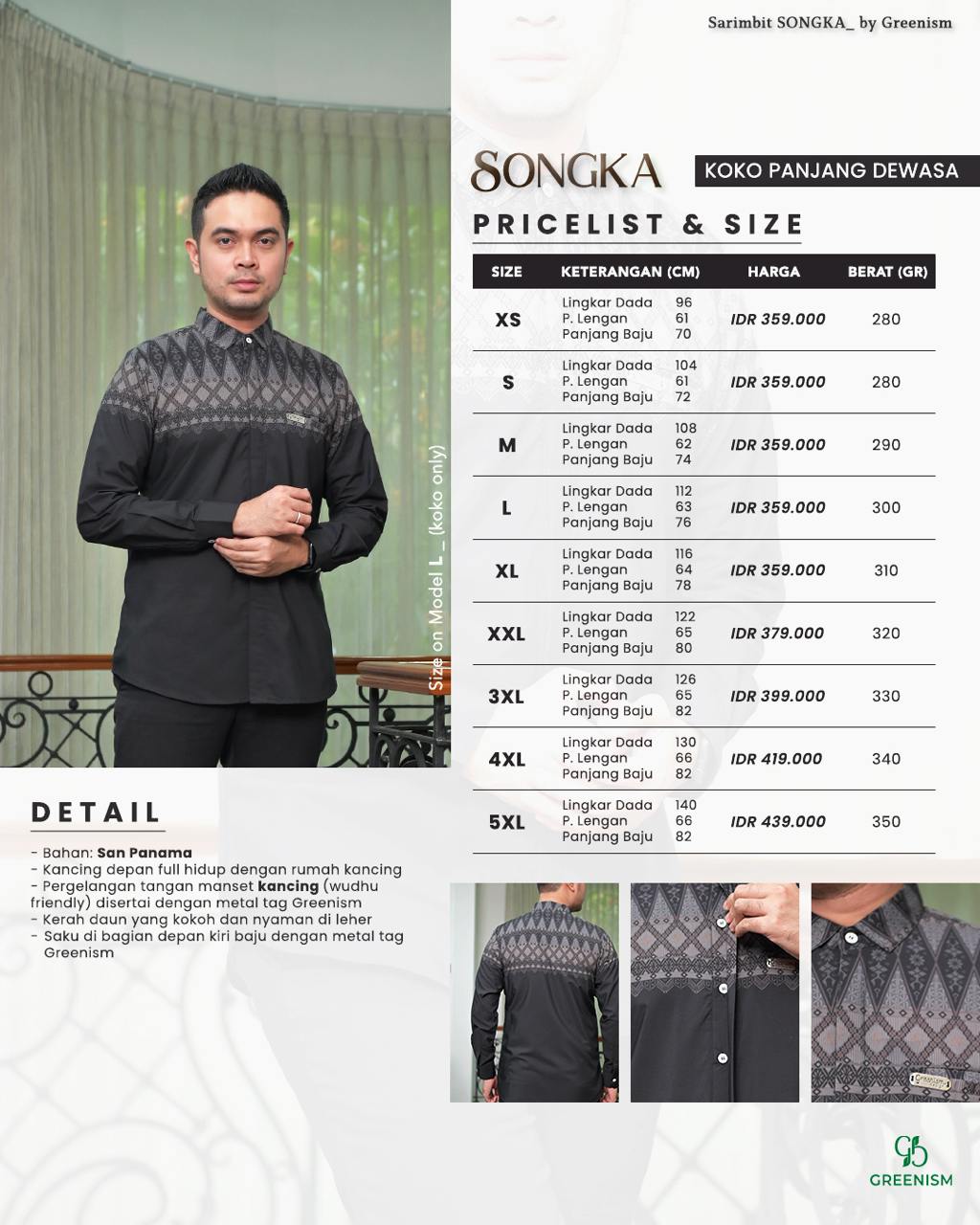 GREENISM - SONGKA KOKO DEWASA PANJANG I READY STOCK