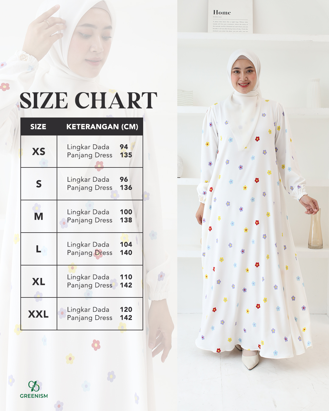 GREENISM - Arili Dress Tory | Busui friendly Gamis Daily