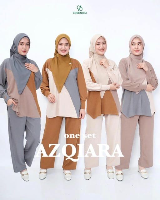 Image of GREENISM - Azqiara Oneset | Baju Atasan Wanita Terbaru 2026