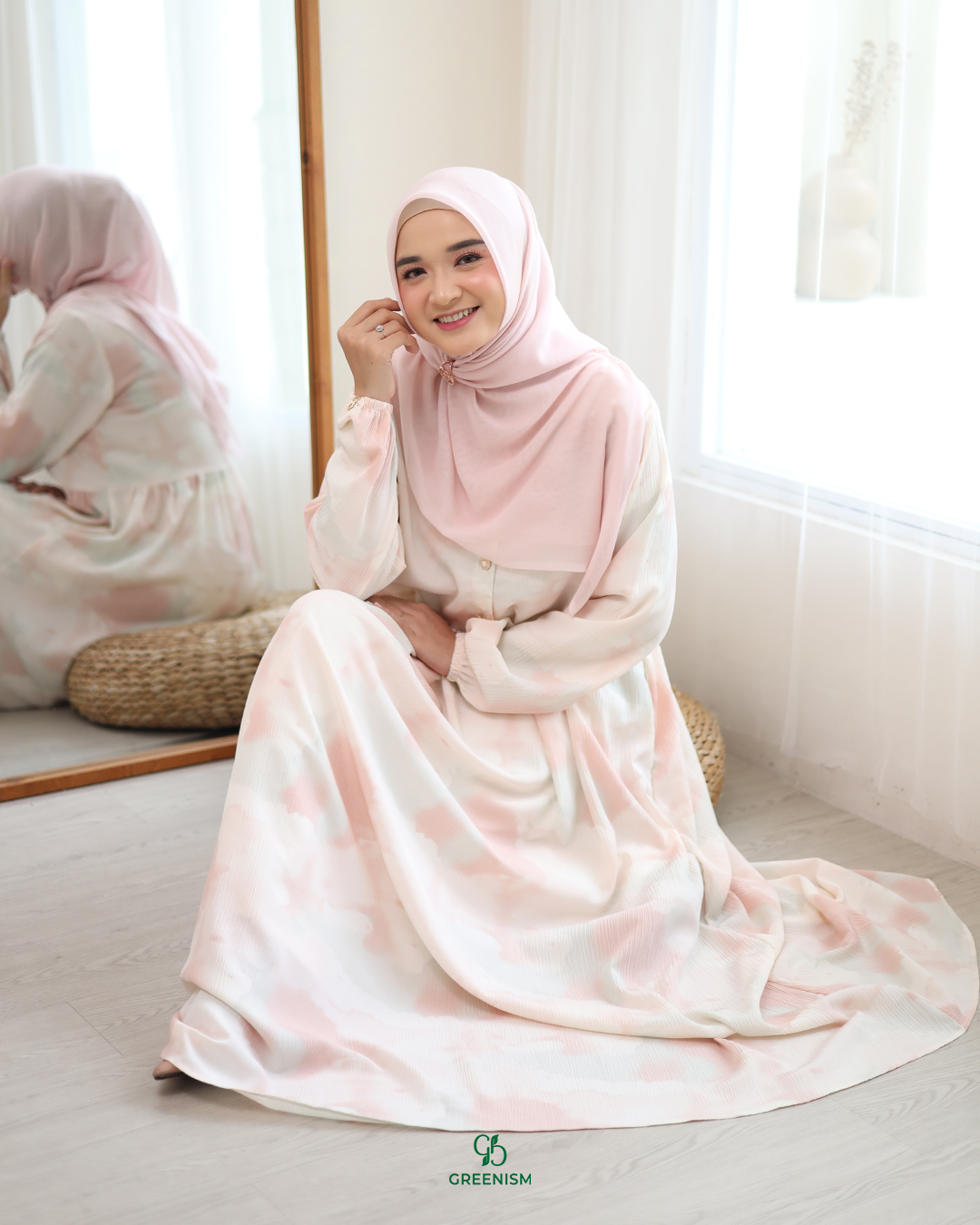 GREENISM - Faria Dress Crinkle RC | Busui friendly Gamis Daily
