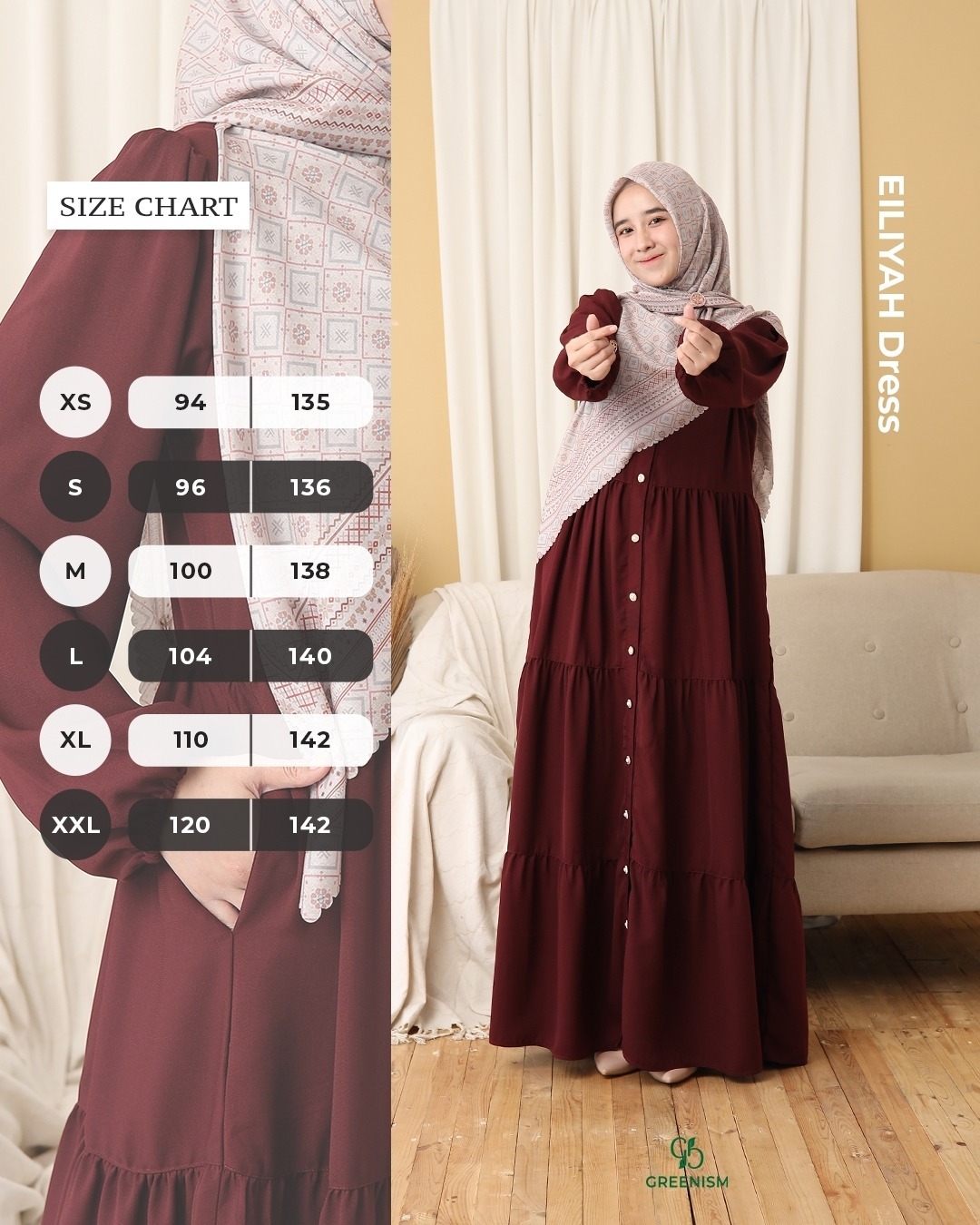 GREENISM - EILIYAH DRESS I READY STOCK
