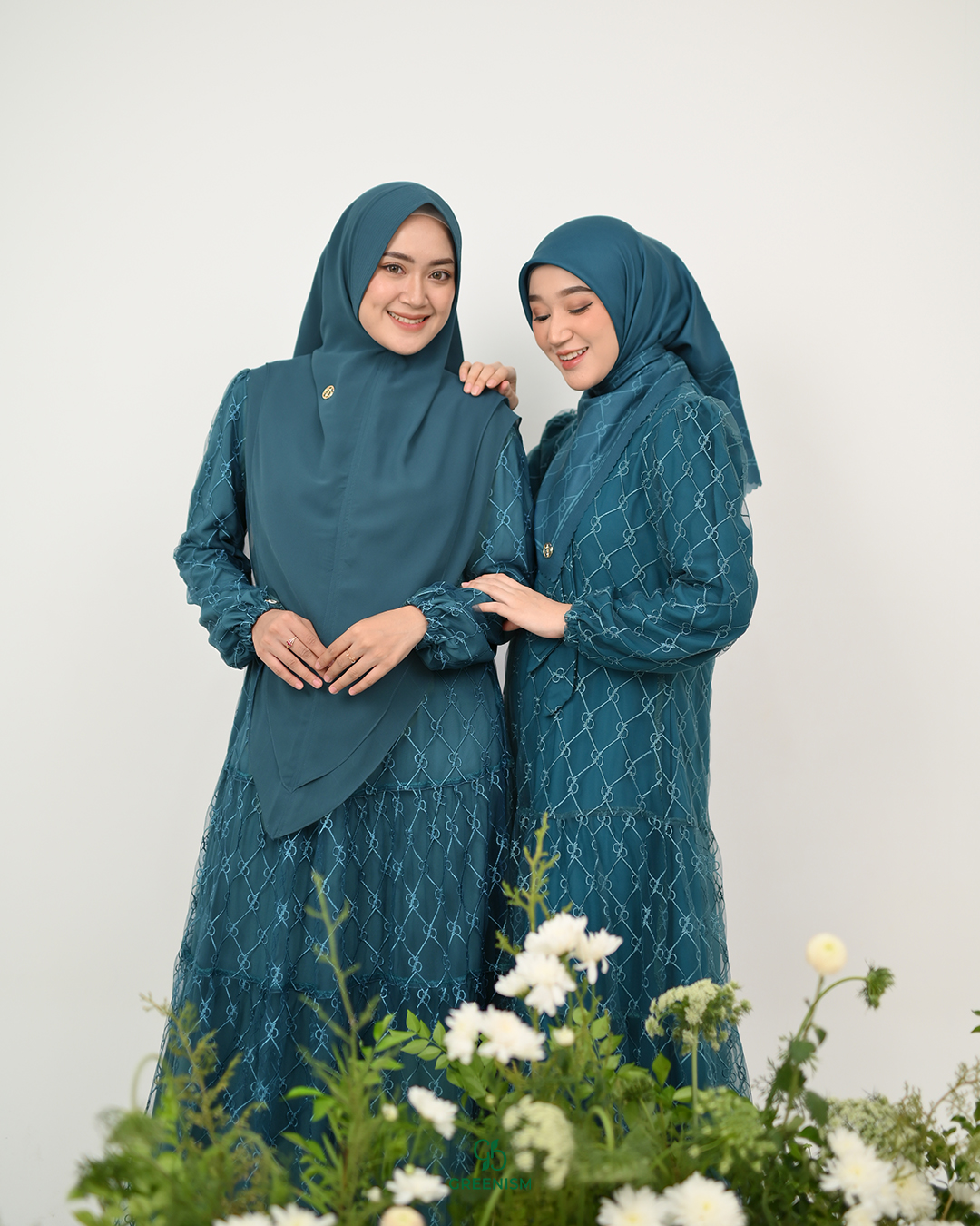 GREENISM - Rukaya Dress Carera Lace Bordir | Busui friendly Gamis Daily