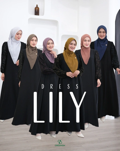 Image of GREENISM - Lily Dress Yoris Polyester | Busui friendly Gamis Daily