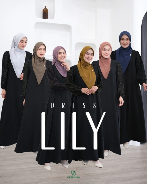 Image of GREENISM - Lily Dress Yoris Polyester | Busui friendly Gamis Daily