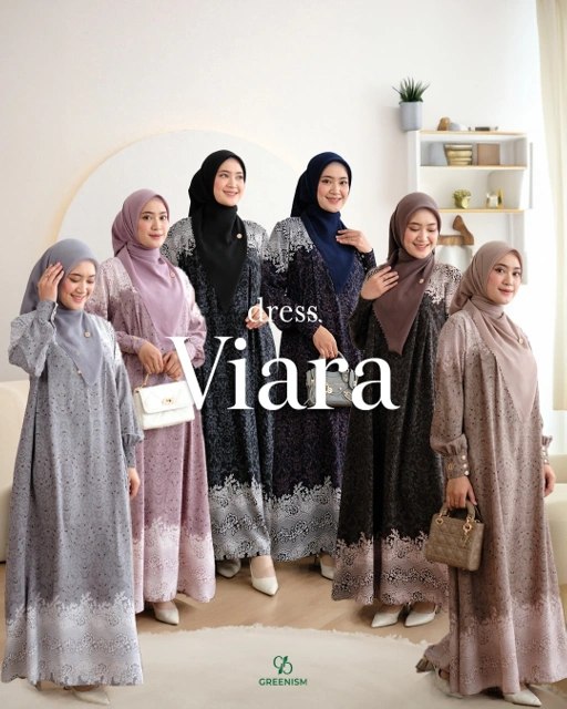 Image of GREENISM - Viara Dress Lionel Richie | Busui friendly Gamis Daily