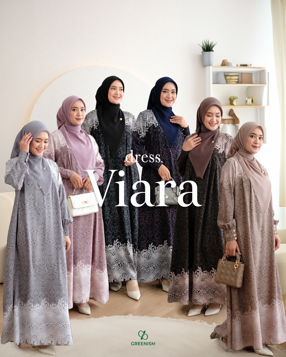 GREENISM - Viara Dress Lionel Richie | Busui friendly Gamis Daily