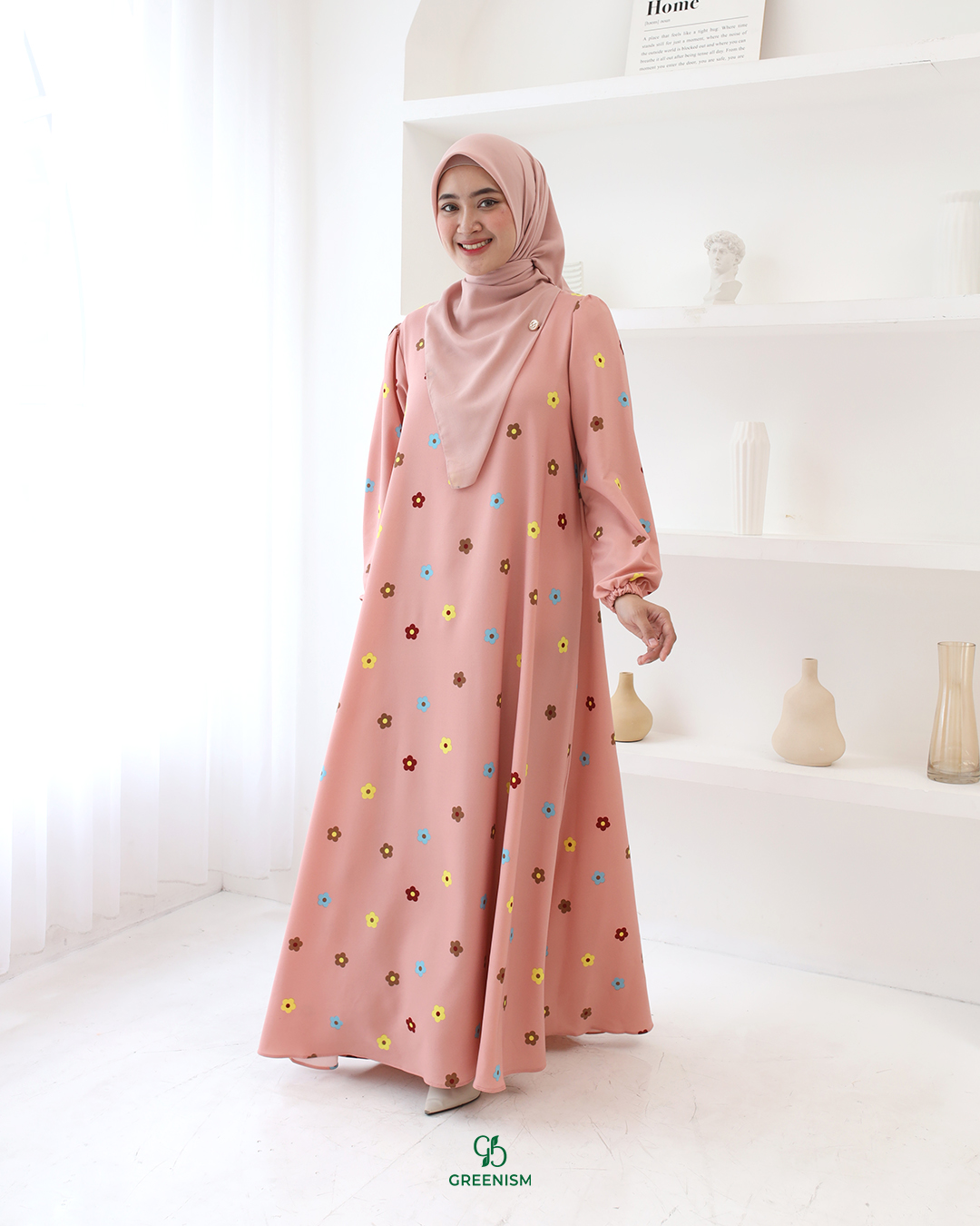 GREENISM - Arili Dress Tory | Busui friendly Gamis Daily