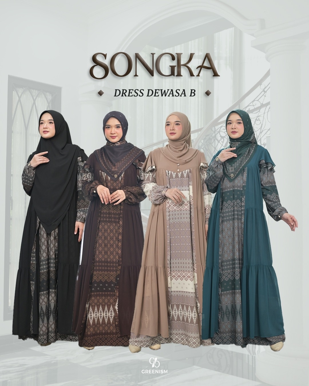 GREENISM - SONGKA DRESS DEWASA (B) I READY STOCK