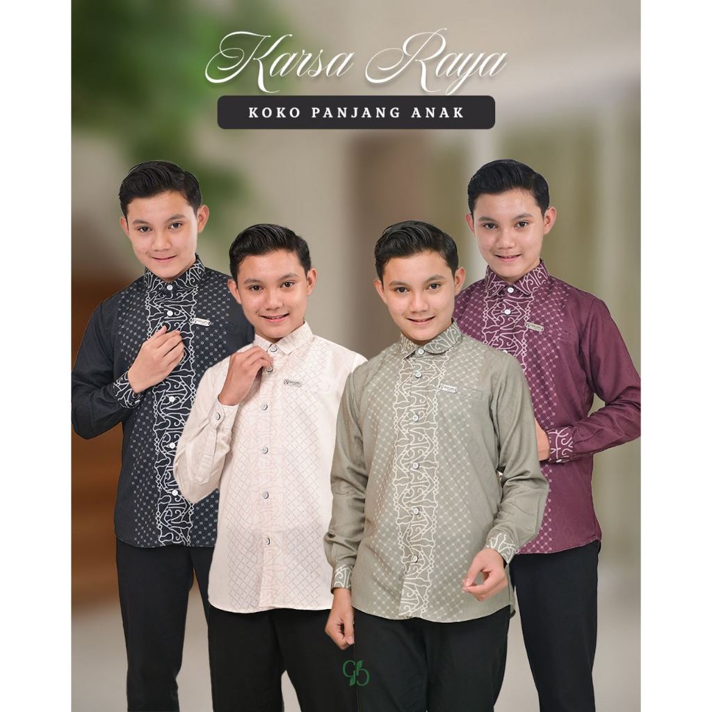 GREENISM - Karsa Raya Koko Anak Lengan Panjang | All Color | Ready Stock | Lebaran 2026 Model Gamis Terbaru | Baju Atasan Terbaru