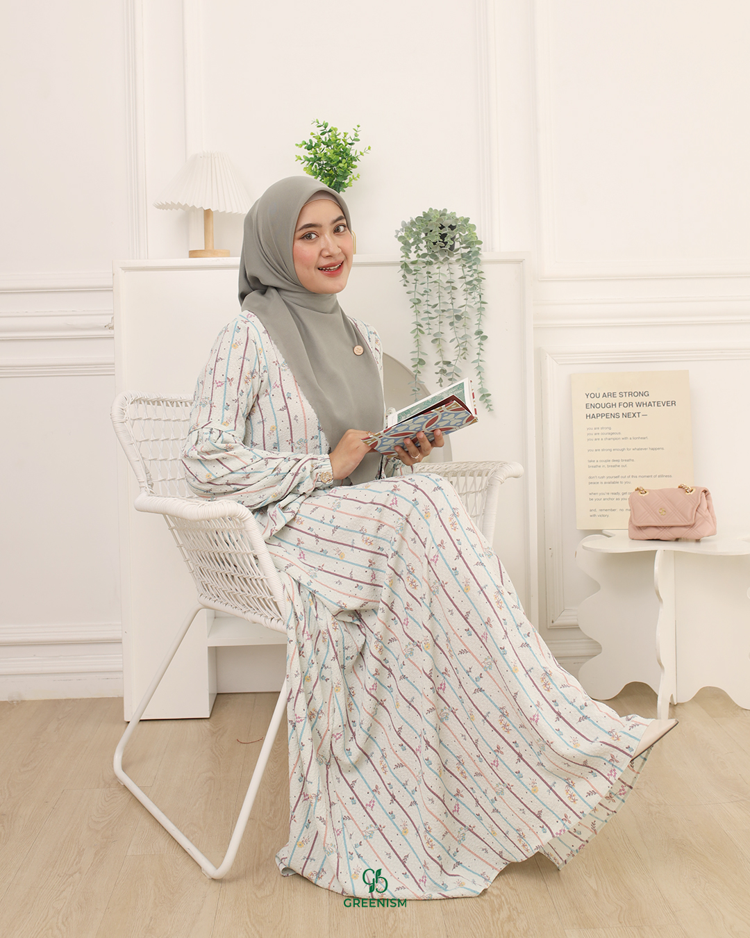 GREENISM - Dinara Dress Ceya Katun | Busui friendly Gamis Daily