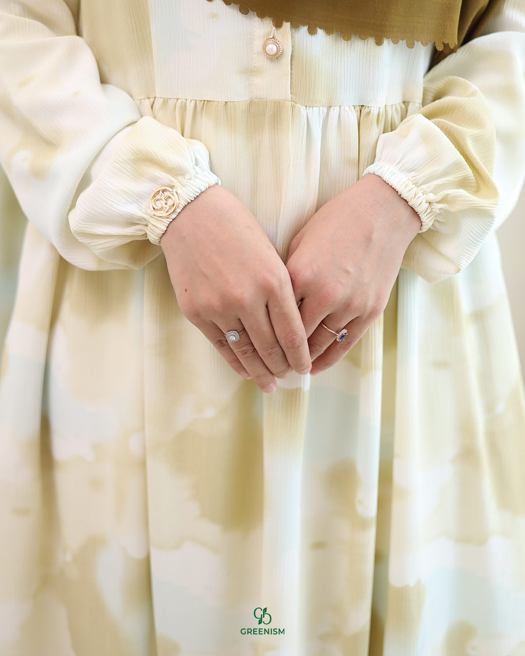 GREENISM - Faria Dress Crinkle RC | Busui friendly Gamis Daily
