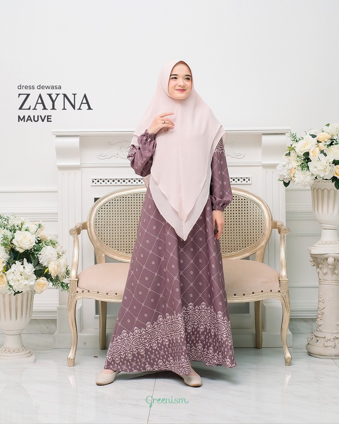 GREENISM - ZAYNA DRESS DEWASA