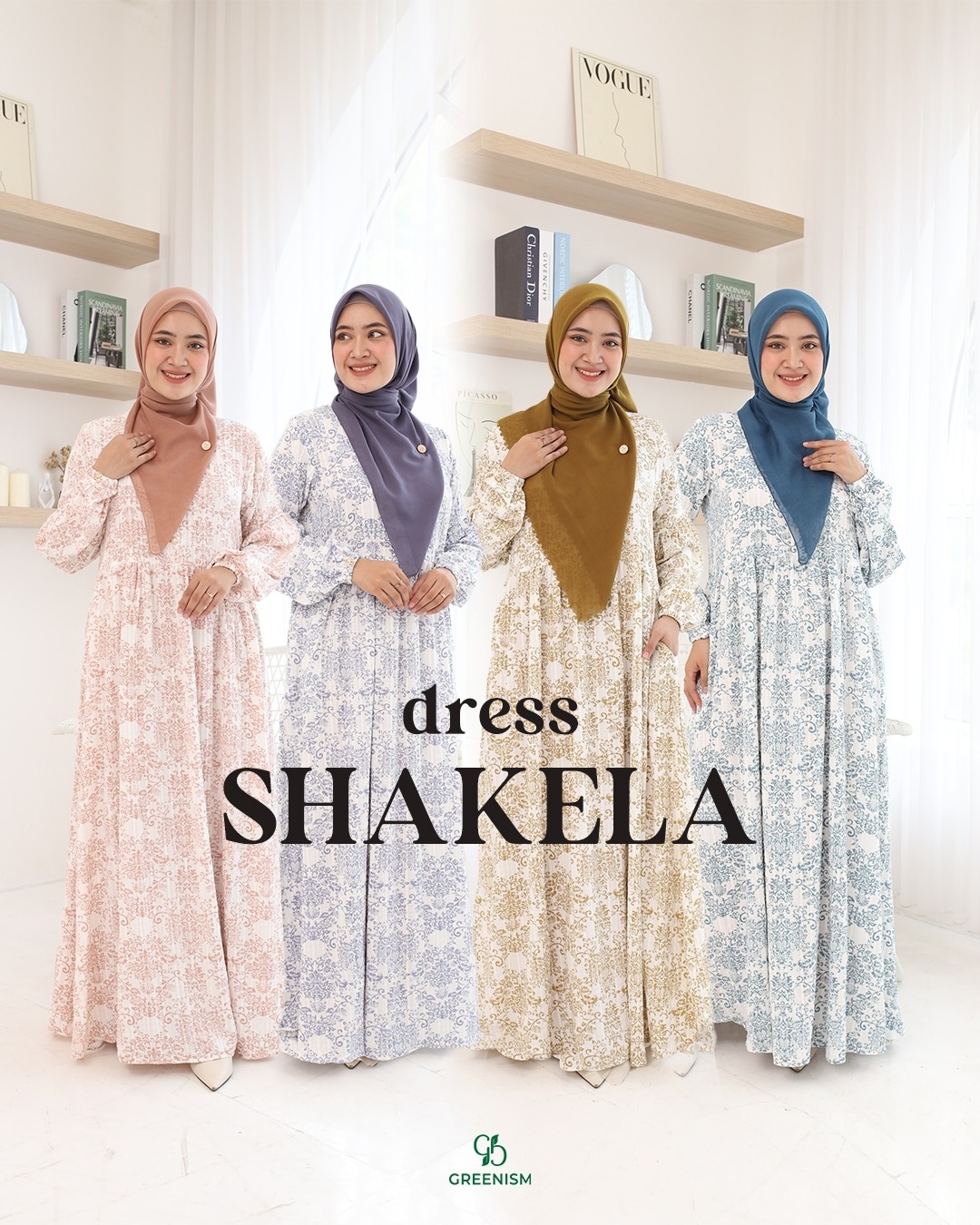 GREENISM - Shakela Dress Ceya Korean | Busui friendly Gamis Daily