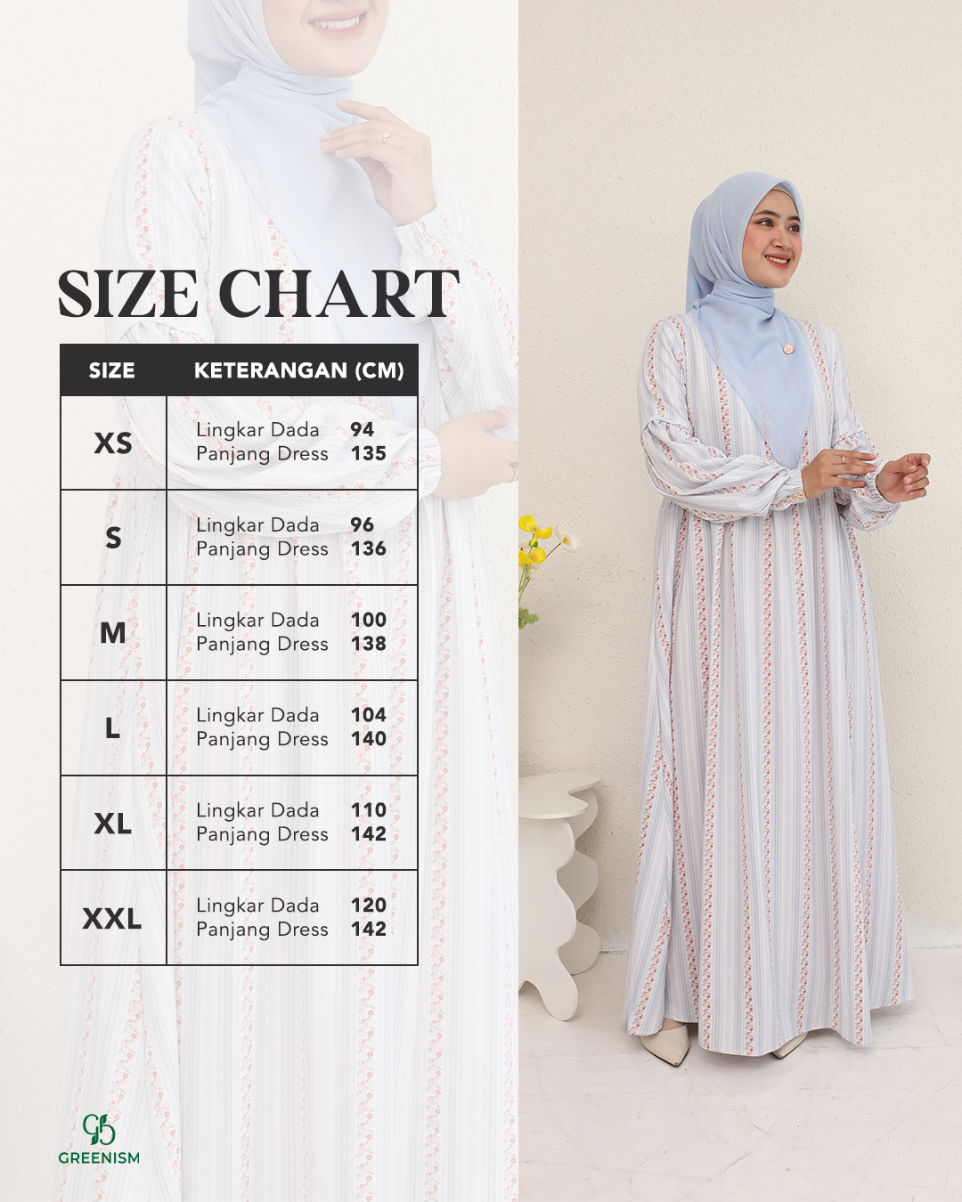 GREENISM - Nazwa Dress Ceya Katun | Busui friendly Gamis Daily