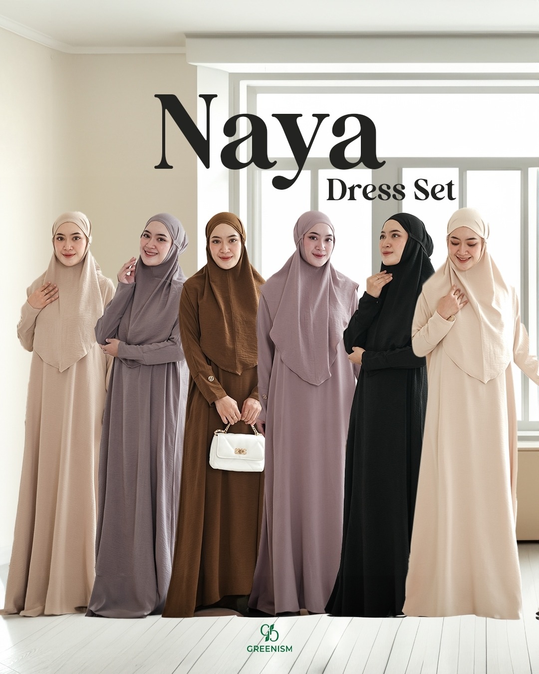 GREENISM - Naya Dress Crinkle | Busui friendly Gamis Daily