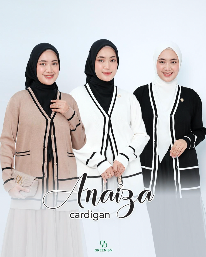 GREENISM - Anaiza Cardigan | Baju Atasan Wanita Terbaru 2026