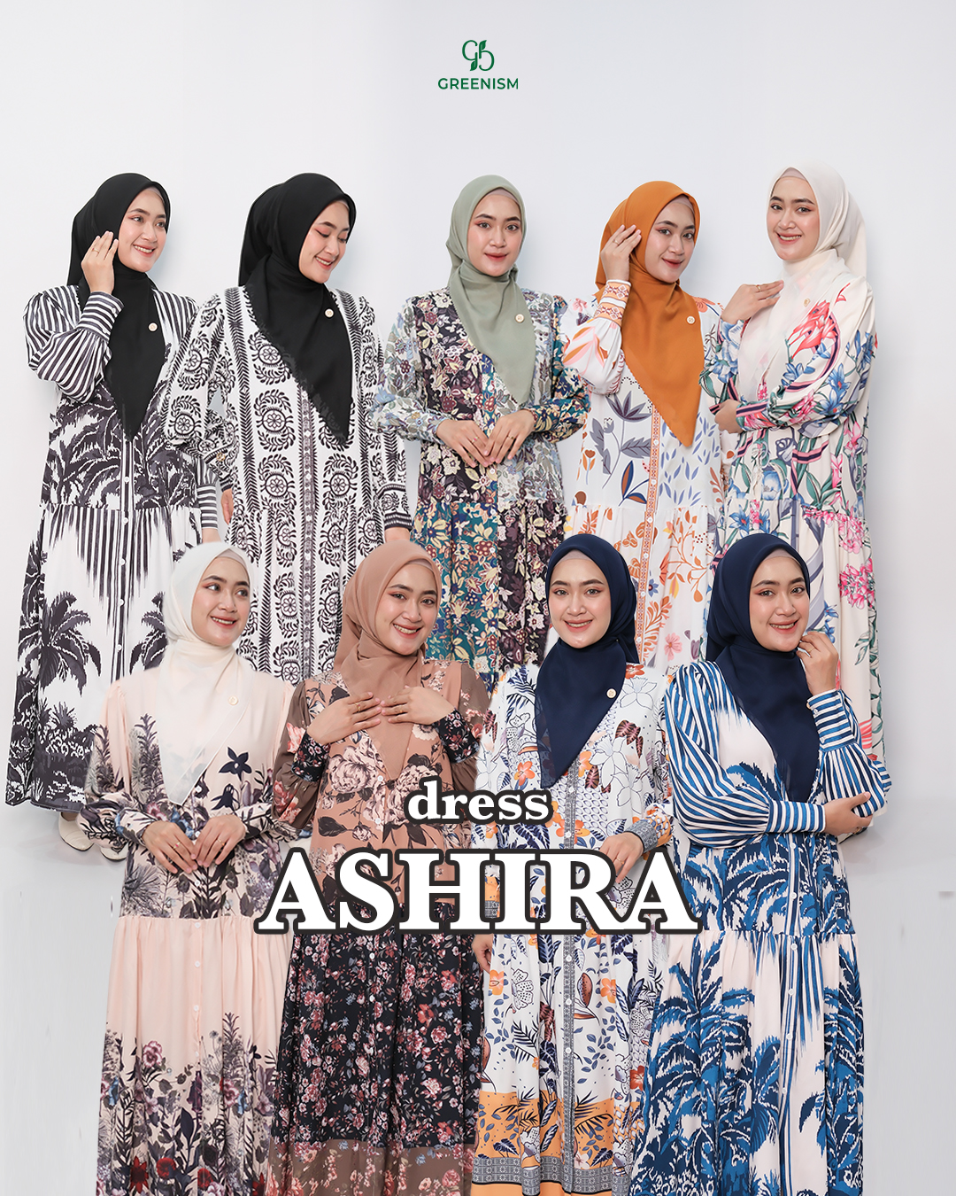 GREENISM - Ashira Dress Katun SIlk | Busui friendly Gamis Daily