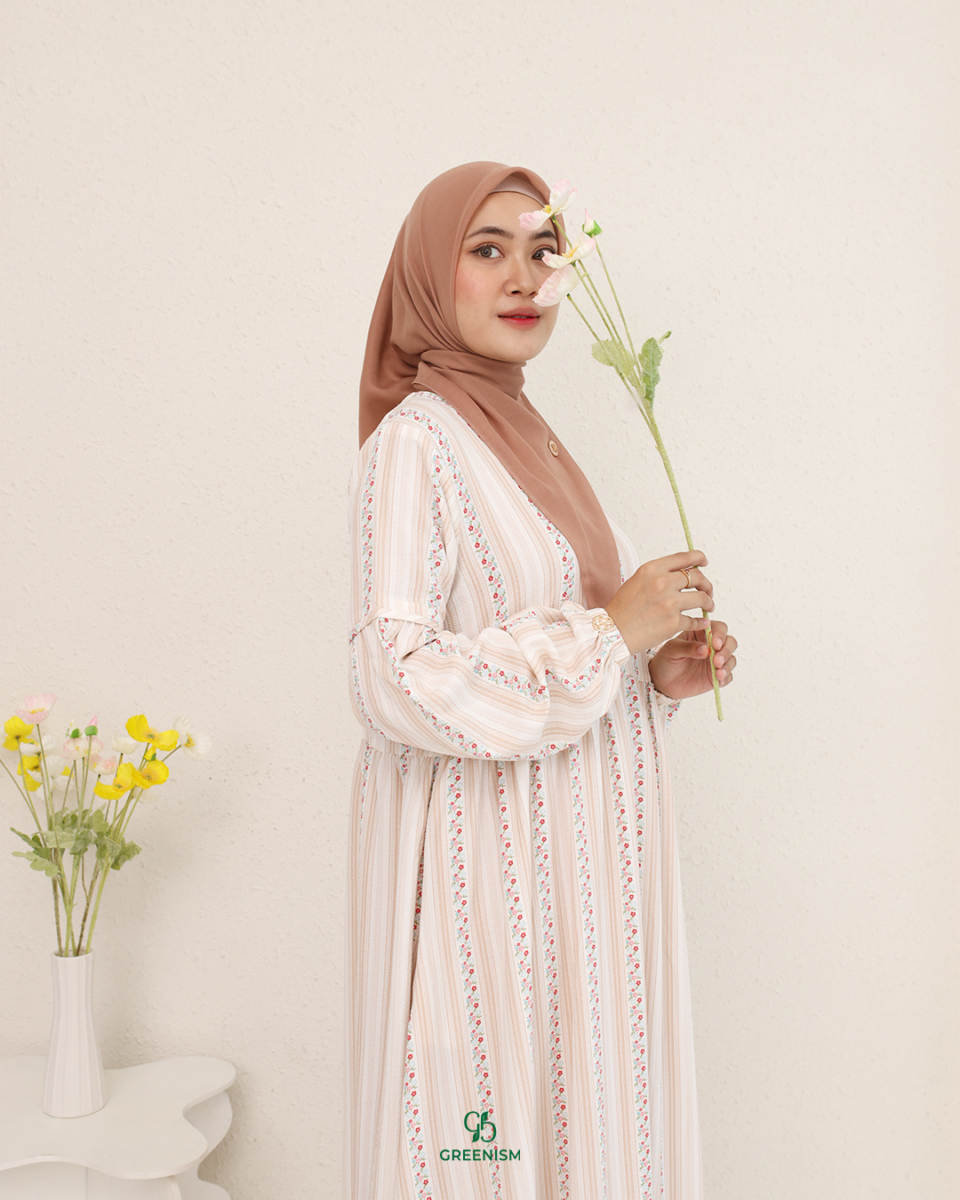 GREENISM - Nazwa Dress Ceya Katun | Busui friendly Gamis Daily