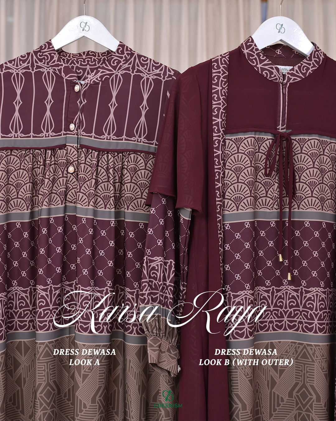 GREENISM -  Karsa Raya Dress Gamis A Wanita dan Koko | All Color | Ready Stock | Sarimbit Terbaru Lebaran 2026 Kekinian
