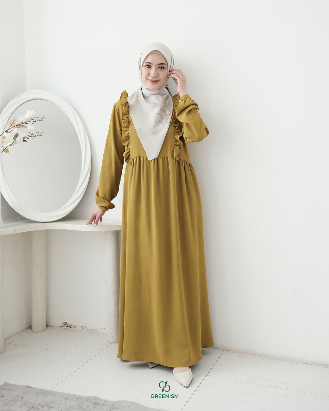GREENISM - Haura Dress Crinkle PART 3  | Busui friendly Gamis Daily