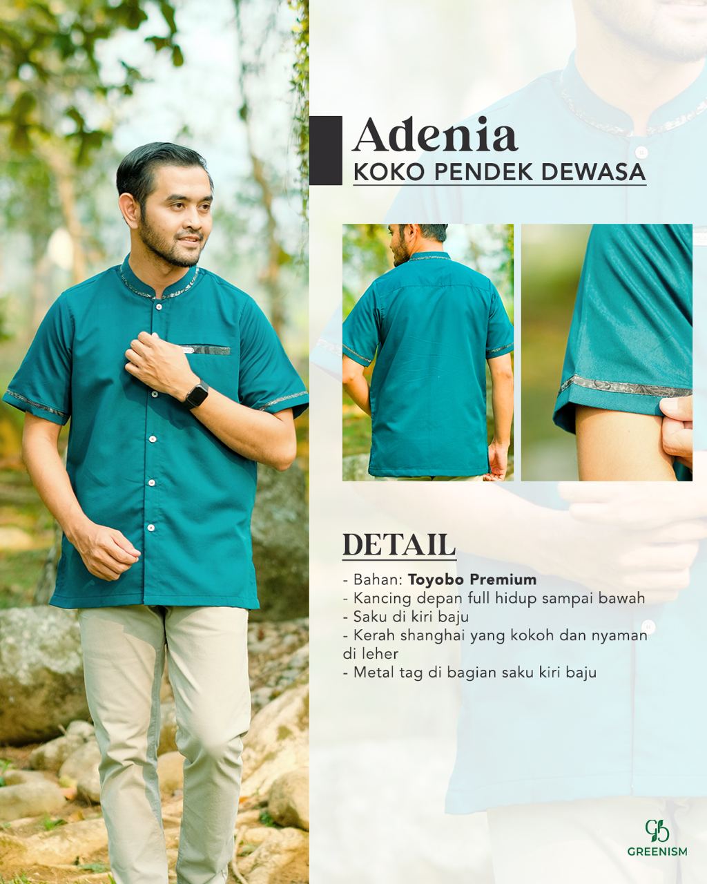 GREENISM - ADENIA KOKO DEWASA PENDEK I READY STOCK