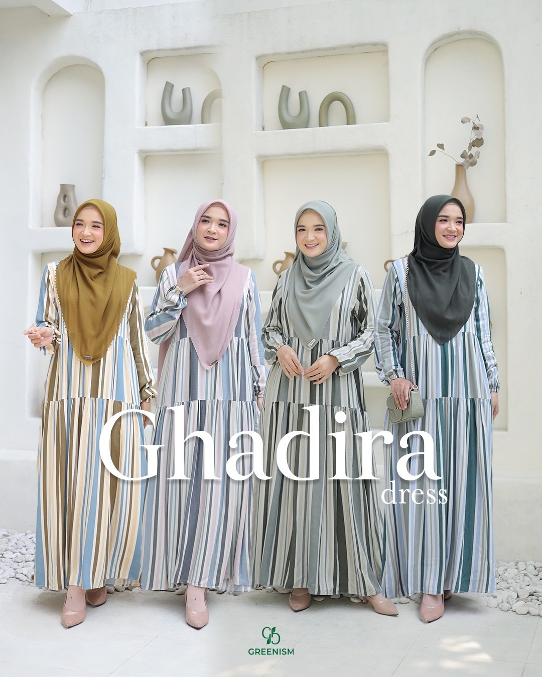GREENISM - Ghadira Dress Rayon Viscose | Busui friendly Gamis Daily