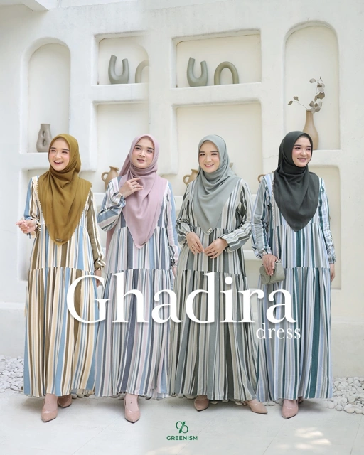 Image of GREENISM - Ghadira Dress Rayon Viscose | Busui friendly Gamis Daily