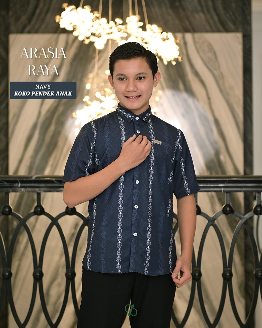 GREENISM - (Pre-Order) Arasia Raya Dress Gamis Wanita, Koko dan Oneset | Navy | Baju Atasan Wanita Terbaru | Gamis Lebaran 2026 Model Gamis Terbaru