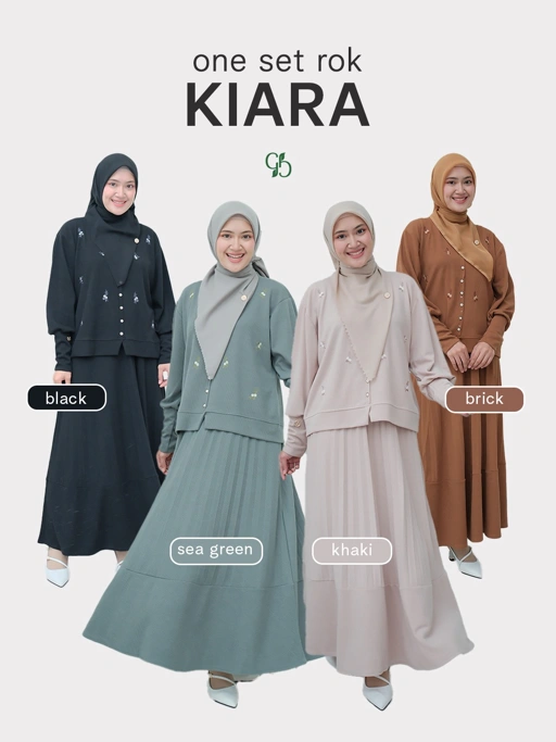 Image of GREENISM - Kiara Oneset Rok Atasan Bawahan | Baju Atasan Wanita Terbaru 2026