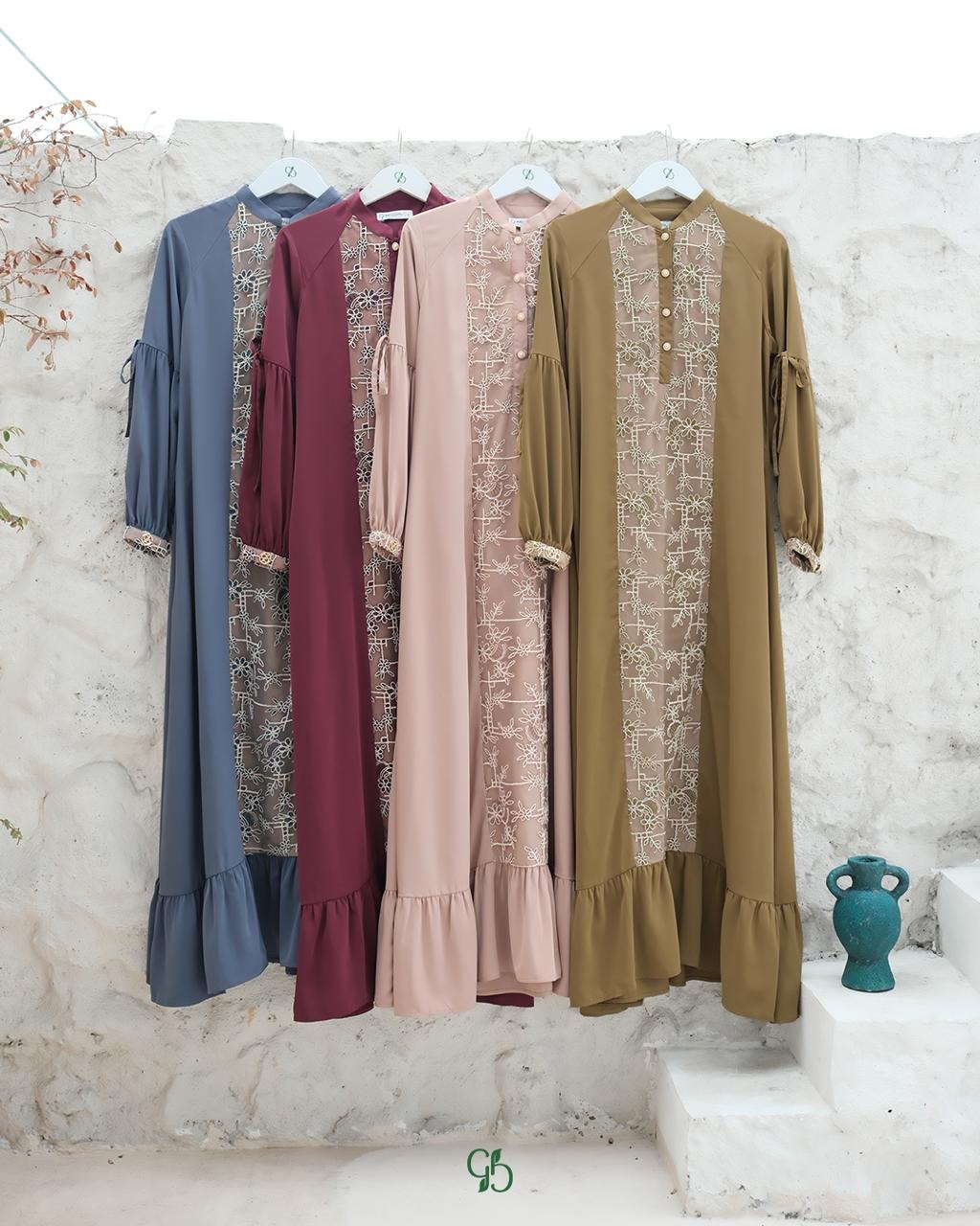 GREENISM - Shanari Dress Marbela Bordir | Busui friendly Gamis Daily