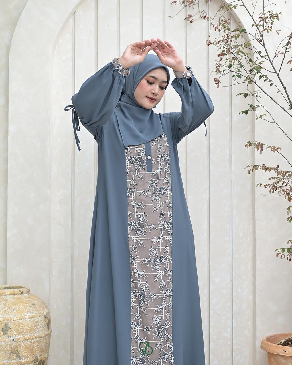 GREENISM - Shanari Dress Marbela Bordir | Busui friendly Gamis Daily
