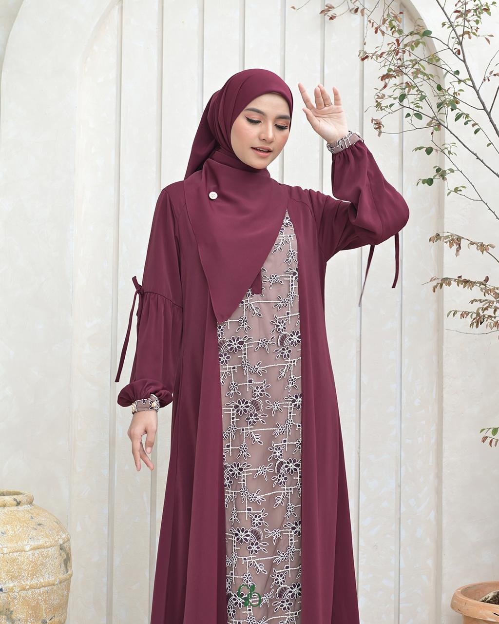 GREENISM - Shanari Dress Marbela Bordir | Busui friendly Gamis Daily