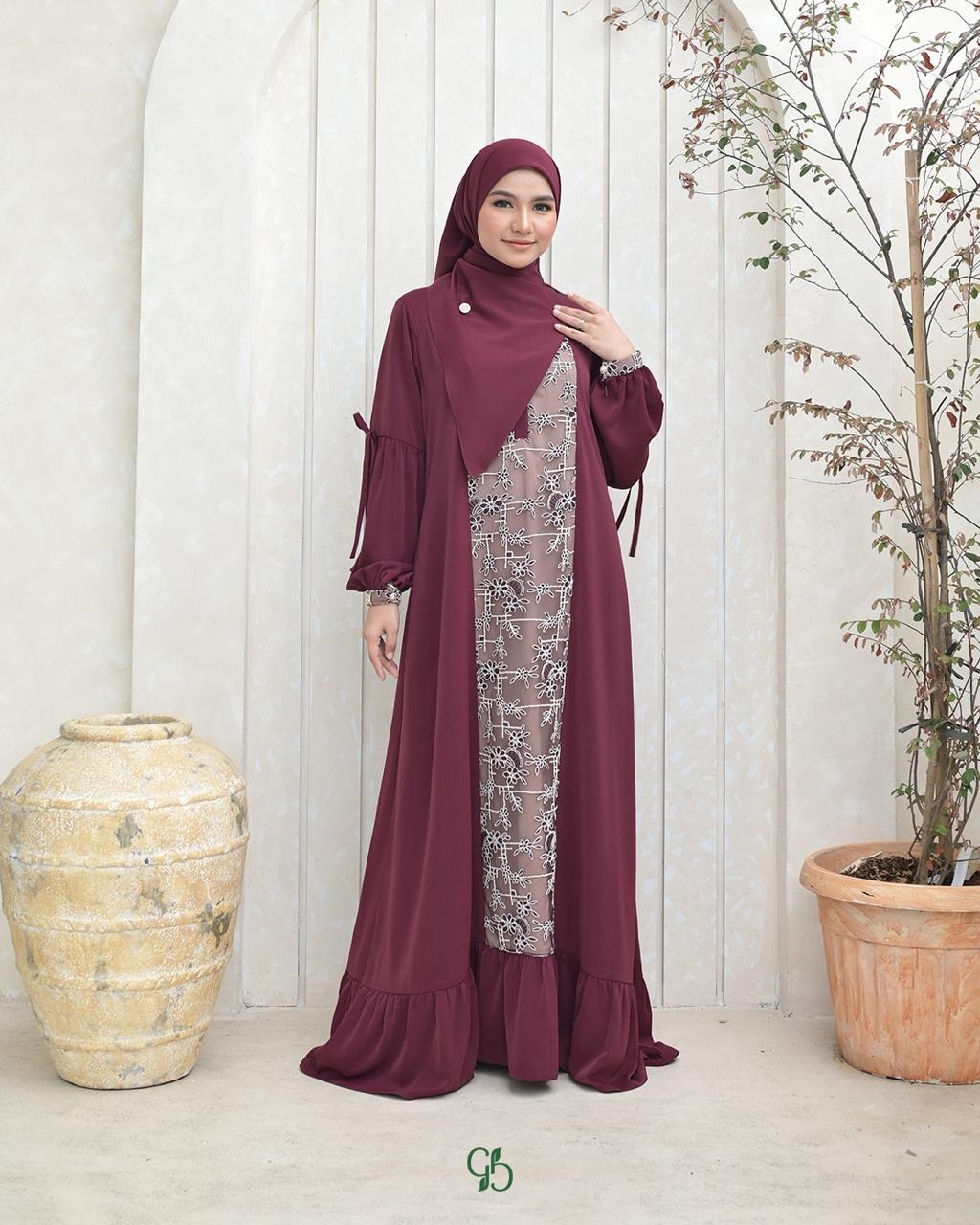 GREENISM - Shanari Dress Marbela Bordir | Busui friendly Gamis Daily