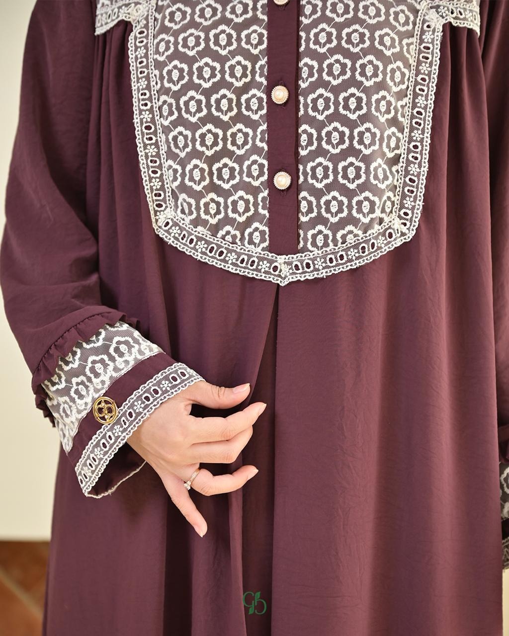 GREENISM - Nilan Dress Naeem flowy | Busui friendly Gamis Daily