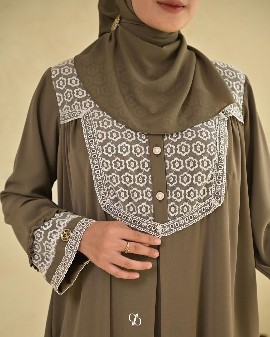 GREENISM - Nilan Dress Naeem flowy | Busui friendly Gamis Daily