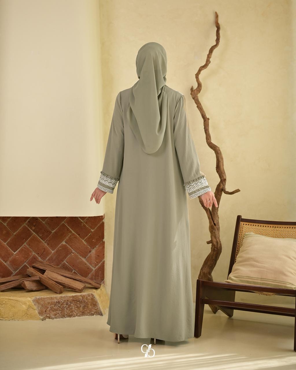 GREENISM - Nilan Dress Naeem flowy | Busui friendly Gamis Daily