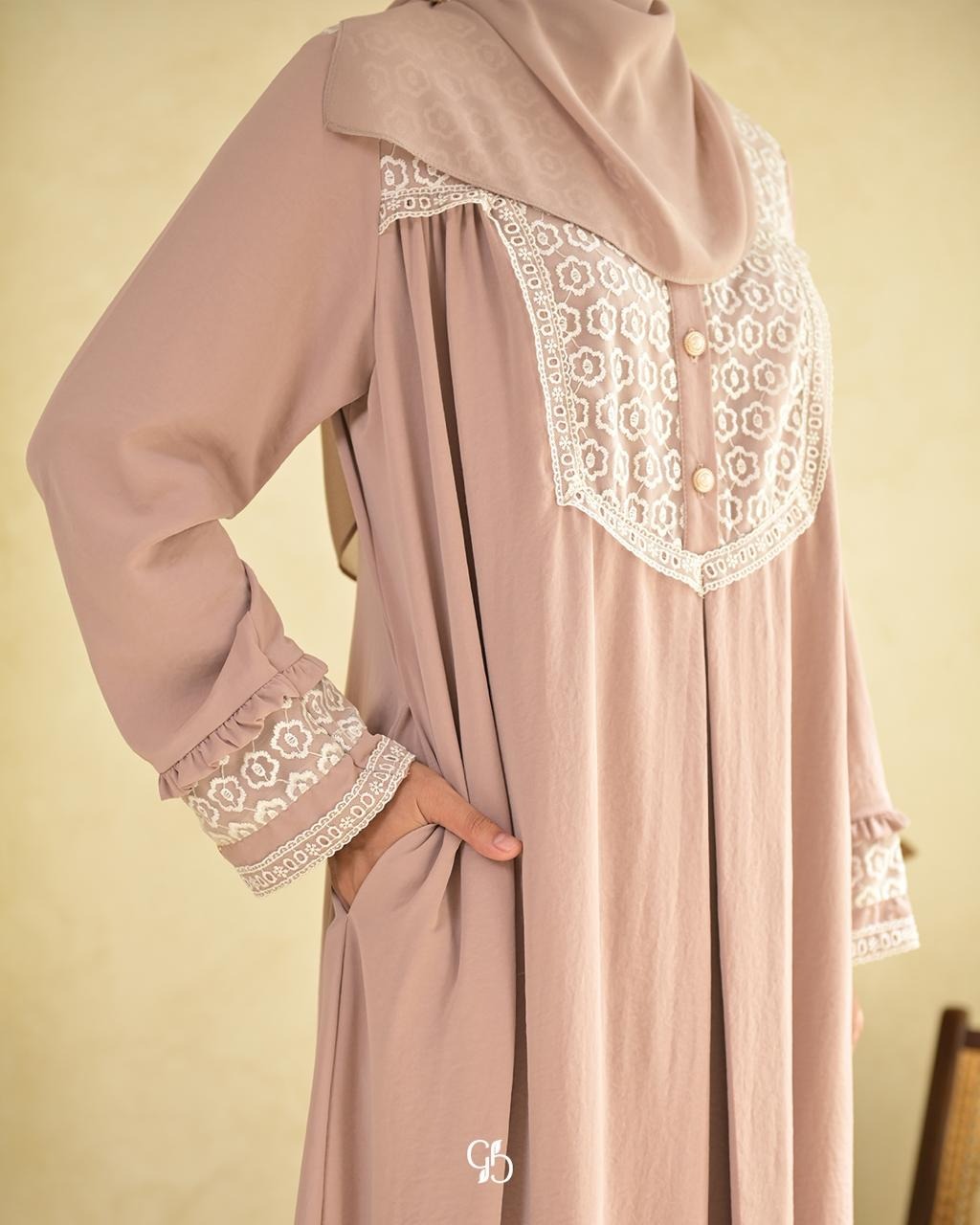 GREENISM - Nilan Dress Naeem flowy | Busui friendly Gamis Daily