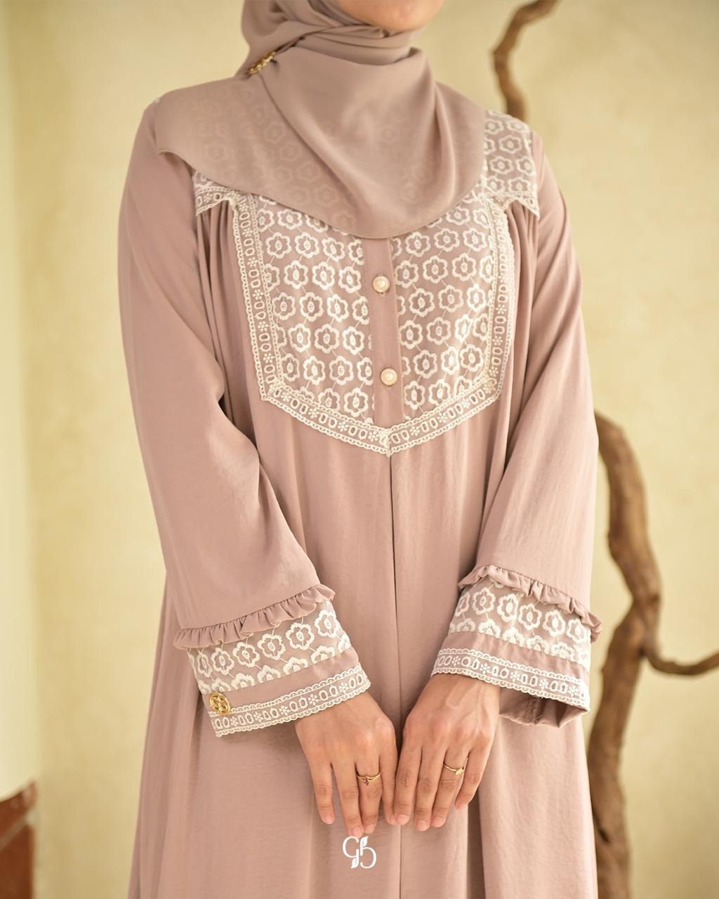 GREENISM - Nilan Dress Naeem flowy | Busui friendly Gamis Daily