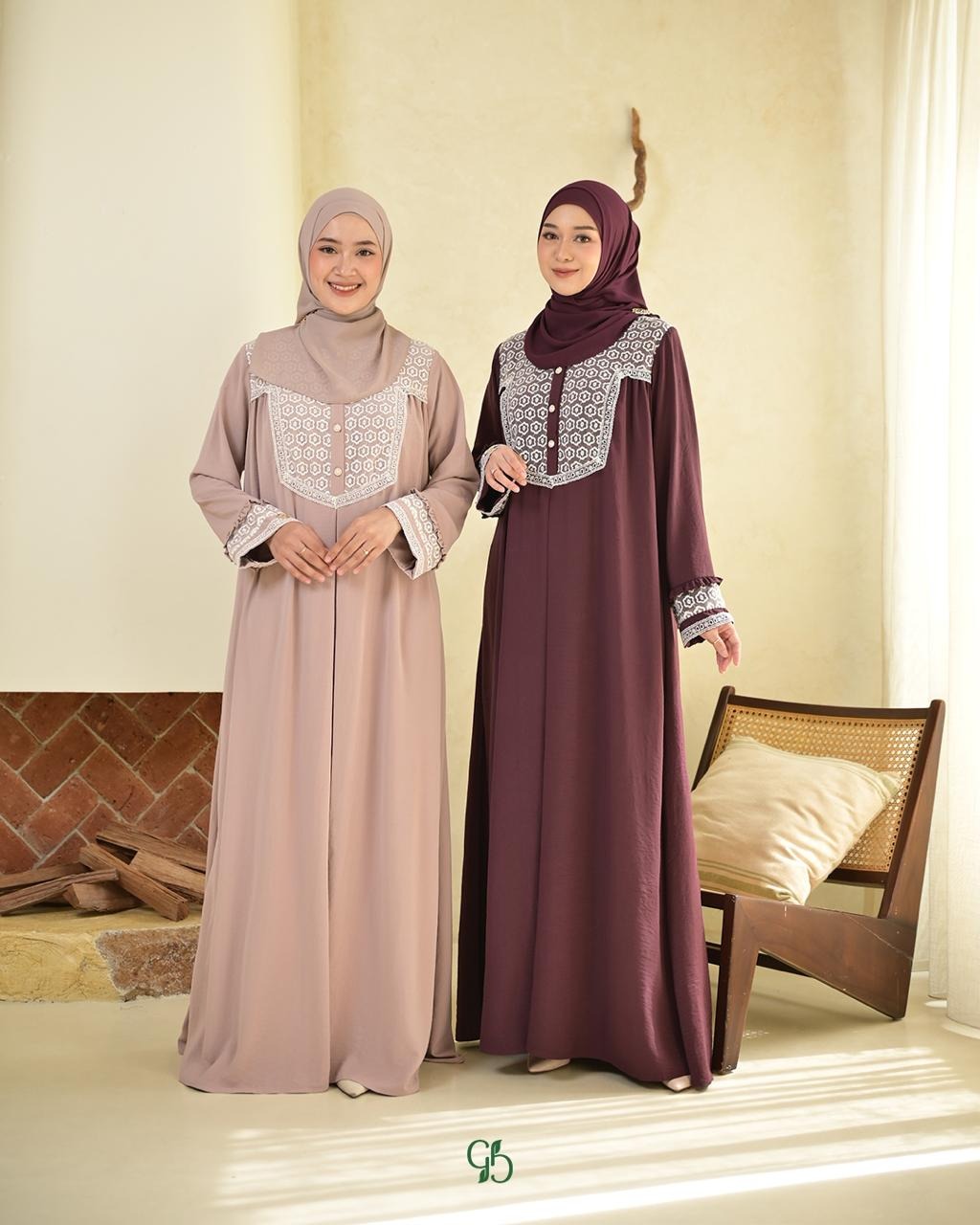 GREENISM - Nilan Dress Naeem flowy | Busui friendly Gamis Daily