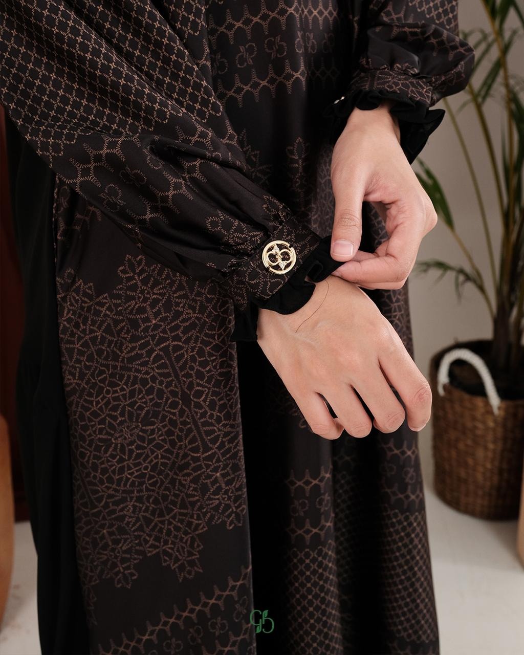 GREENISM - Anza Dress Satin Silk Ceruty | Busui friendly Gamis Daily