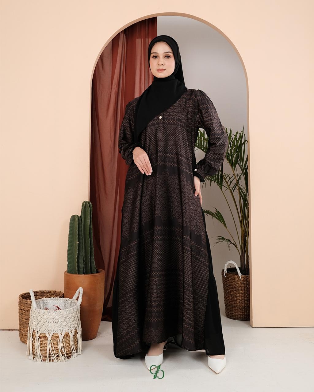 GREENISM - Anza Dress Satin Silk Ceruty | Busui friendly Gamis Daily