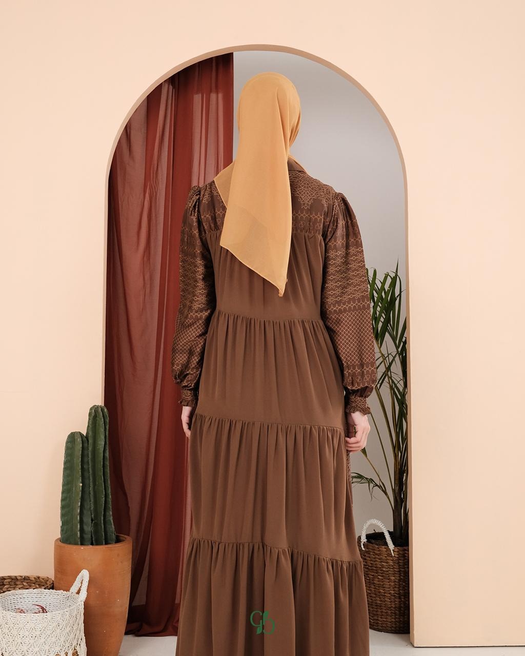 GREENISM - Anza Dress Satin Silk Ceruty | Busui friendly Gamis Daily