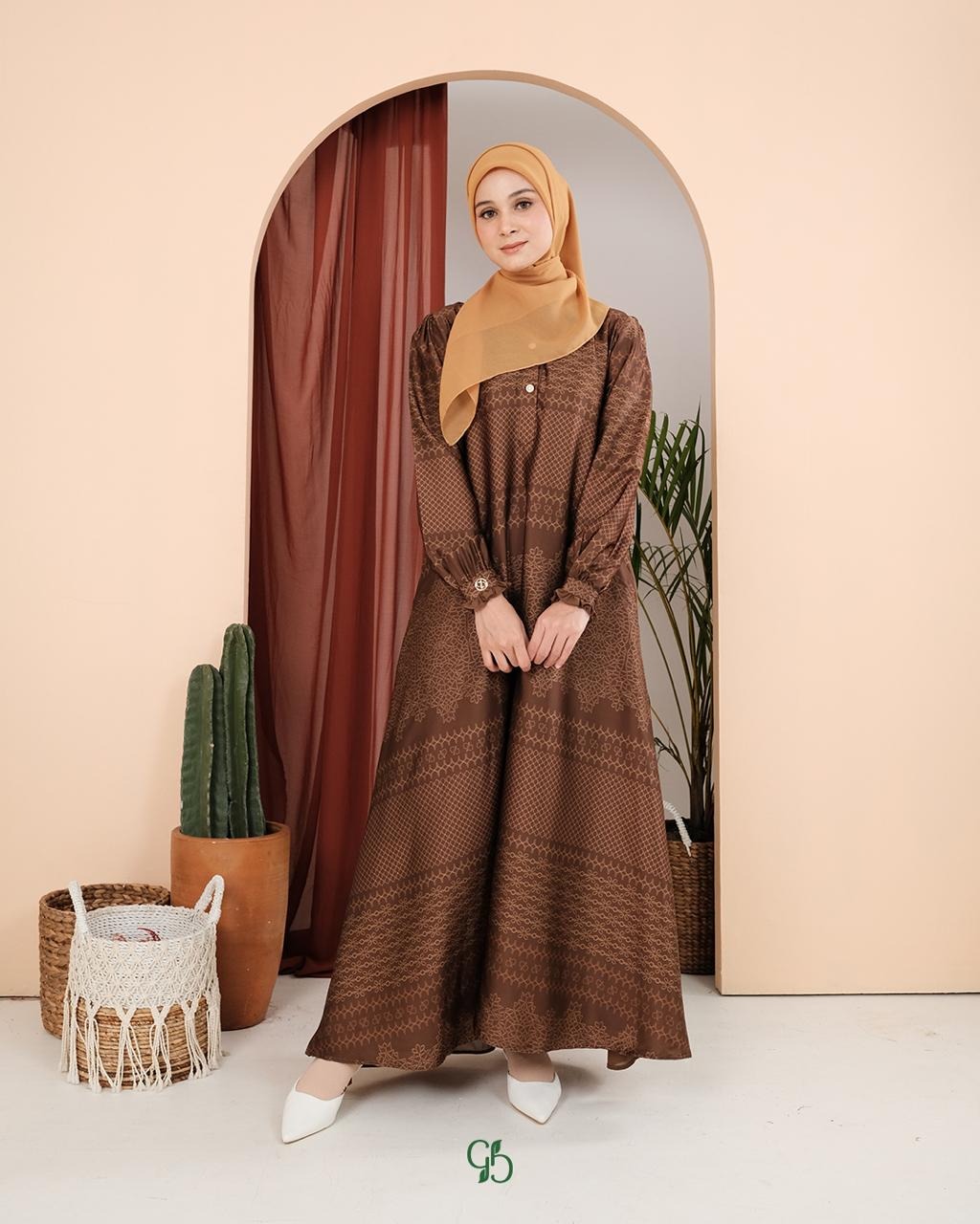 GREENISM - Anza Dress Satin Silk Ceruty | Busui friendly Gamis Daily
